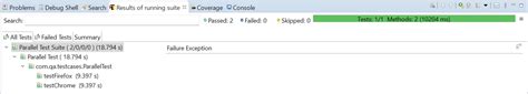 Parallel Testing in TestNG 的图像结果