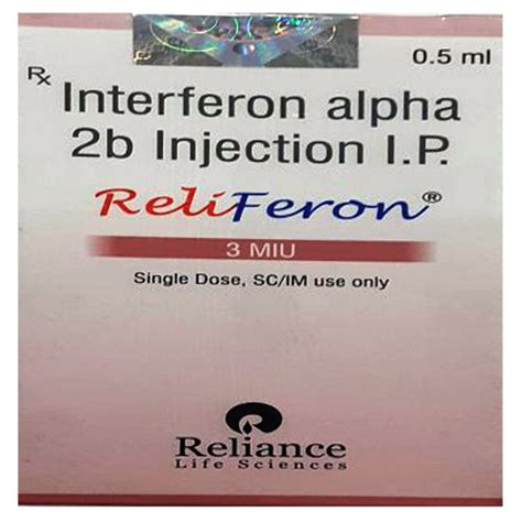Reliferon 3MIU Injection 0.5 ml Price, Uses, Side Effects, Composition ...