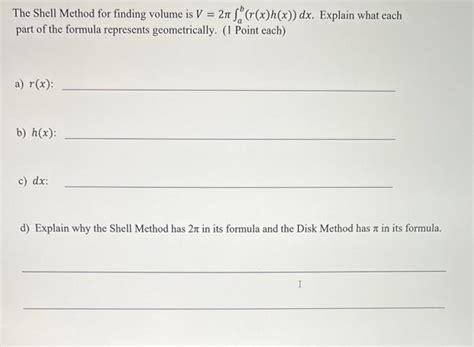 Image result for Shell Method Formula Explained