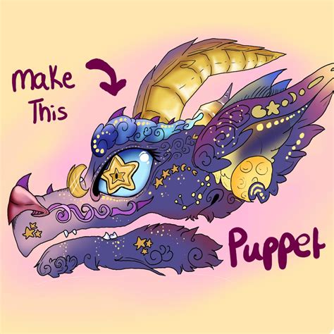 Galaxy Printable Paper Dragon Puppet Template Base Pattern - Etsy Australia