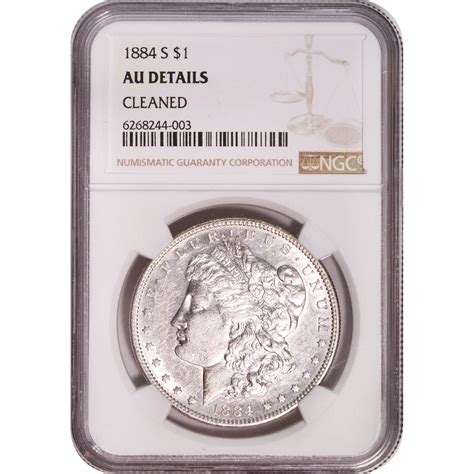 Certified Morgan Silver Dollar 1884-S AU Detals NGC - Golden Eagle Coins