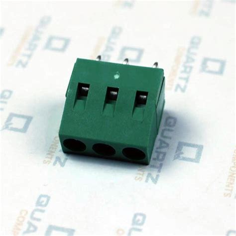 3 Pin PCB Mount Terminal Block (Screw type) - 5mm Pitch – QuartzComponents