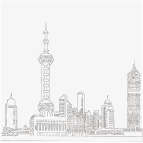 上海的有名建筑物简笔画 简笔画图片大全-蒲城教育文学网
