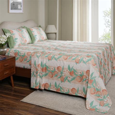 Buy MASPAR Sensory Bloom Cotton 200TC Printed 2Pcs Single Bedsheet Set ...