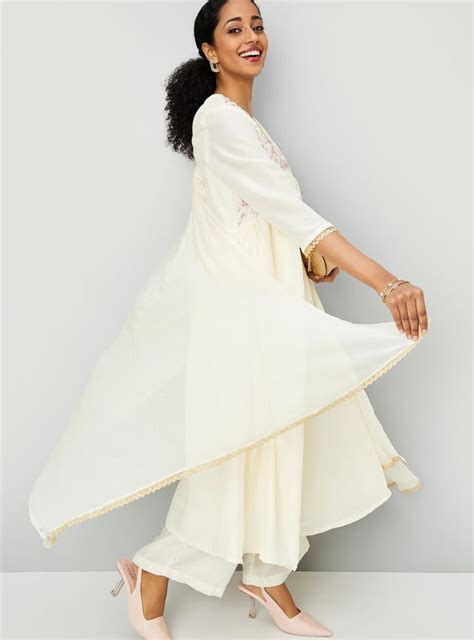 Buy Women Embroidered A-Line Kurta Set Online at just Rs. 1999.0 ...