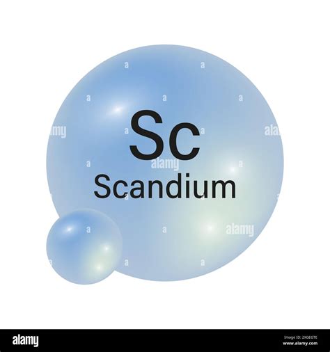 Scandium element icon. Sc symbol. Blue gradient spheres. Vector illustration Stock Vector Image ...