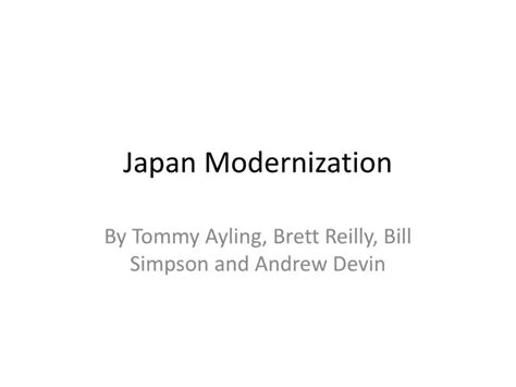 PPT - Japan Modernization PowerPoint Presentation, free download - ID ...
