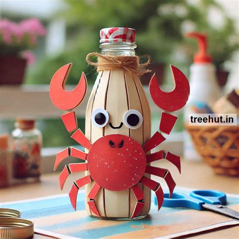 Crab Bottle Decoration Ideas, Bottle Craft Ideas