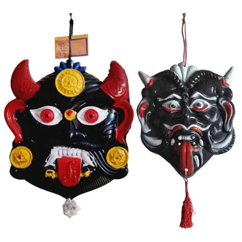 Sohibe Mahakaal Face Plastic Mask,Nazar Suraksha Kawach, Nazar Battu ...