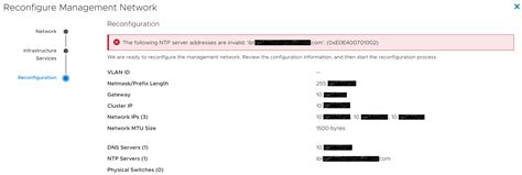 PowerStore: Management Network Reconfiguration does not validate NTP ...