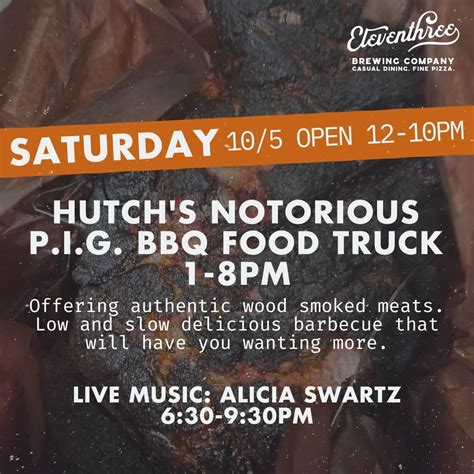 HUTCHS NOTORIOUS P.I.G. BBQ + ALICIA SWARTZ, 211 Cherry Avenue *enter ...
