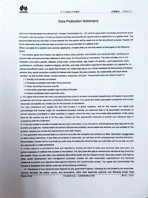 Image result for Data Protection Statement Examples