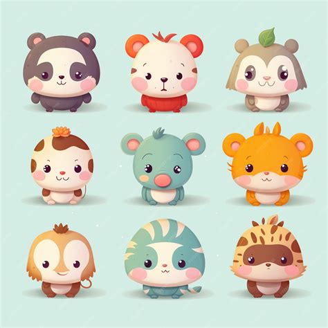 Premium Vector | Cute animated animals