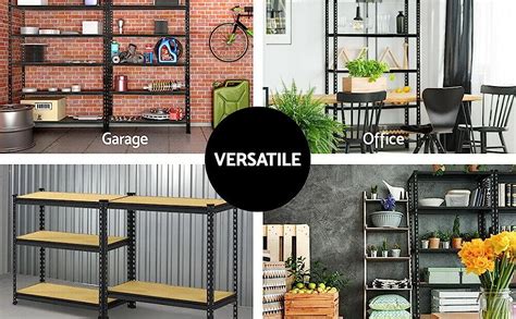 Blue boy Adjustable 5-Shelf Steel Storage Utility Display Garage ...