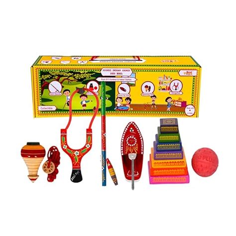 Desi Toys Nostalgia Festival Gift Box (Desi Khel Pack of 5 ...