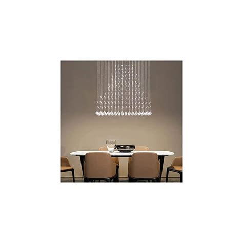 7PM Modern Crystal Rectangle Chandelier Raindrop India | Ubuy