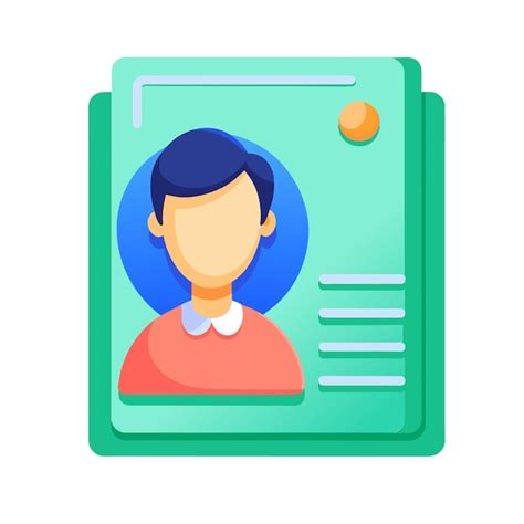 Personal account vector illustration on white background | Premium Vector