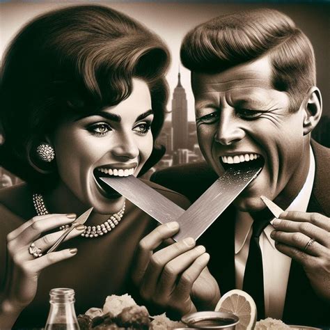 John F Kennedy and Jackie Kennedy enjoying a romantic sheet metal ...
