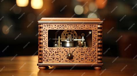 Premium AI Image | Vintage Wooden Music Boxes