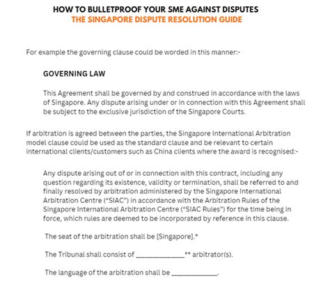 How To Bulletproof Your SME Against Disputes – The Singapore Dispute ...