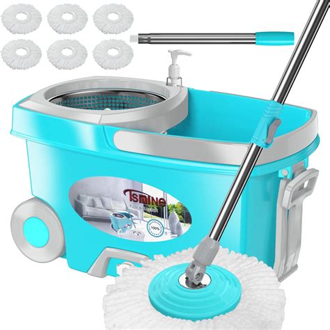 Amazon.com: Spin Mop and Bucket, Mop Set with Bucket On Wheels with 3 ...