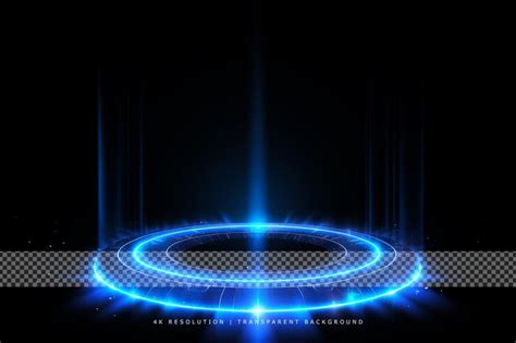 Hud gui holograms and futuristic circle scifi elements with light on ...