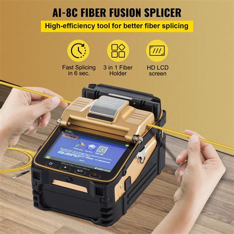 Ai-8 Fiber Optic Splicing Machine Fiber Fusion Splicer Ribbon Automatic ...
