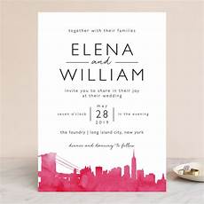 Wedding Invitations Nyc by Skyline New York Wedding Invitations By Condouris Wedding Invitations Nyc