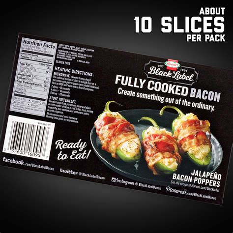 Hormel Pre Cooked Bacon Nutrition Facts | Besto Blog