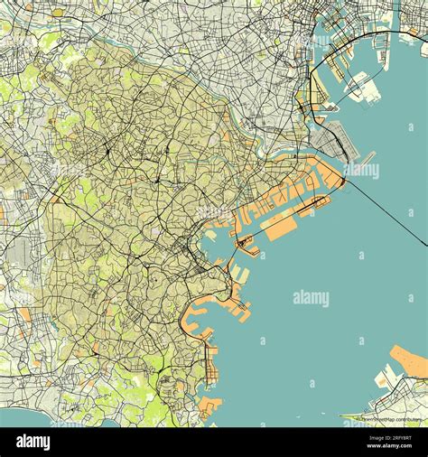 Map of yokohama hi-res stock photography and images - Alamy