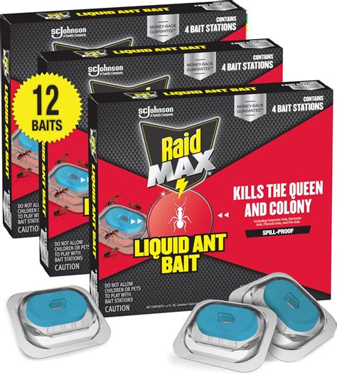 Amazon.com: Raid Max Liquid Ant Bait; Kills Ants Where They Breed, for ...