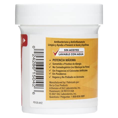 De La Cruz® Acne Treatment Maximum Strength with 10% Sulfur 2.6 OZ. (73 ...