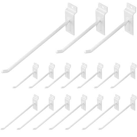 Buy 50 Pack Slatwall Hooks, (25 Each 4inch and 6inch) Heavy Duty Panel ...