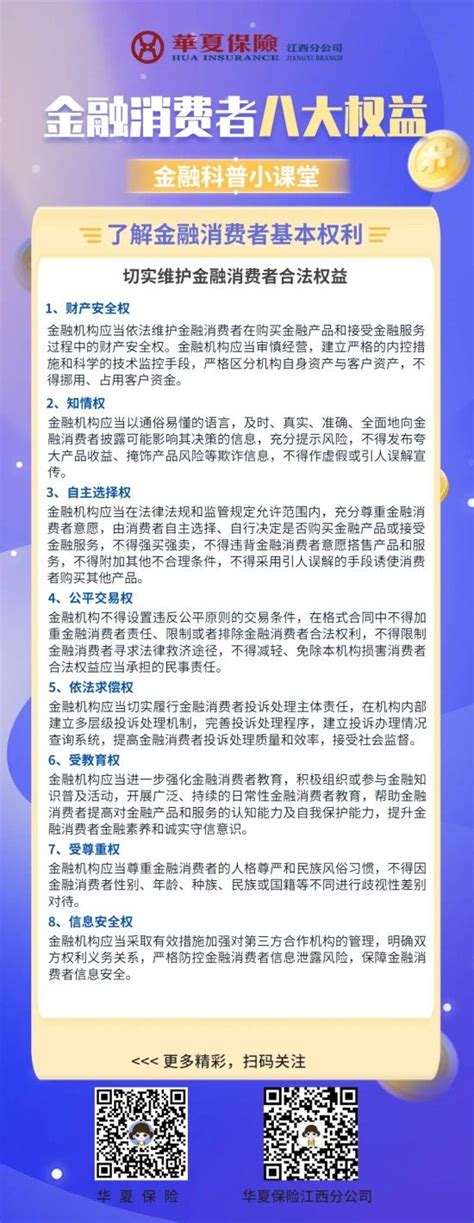 华夏保险以案说险：“金融消费者八大权益”科普小课堂凤凰网江西_凤凰网