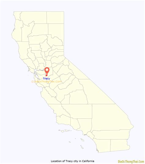 Map of Tracy city, California - Thong Thai Real