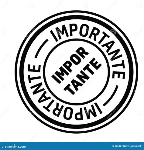 Important stamp in spanish stock vector. Illustration of isolated ...