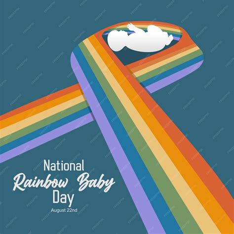 Premium Vector | Vector illustration National Rainbow Baby Day is ...