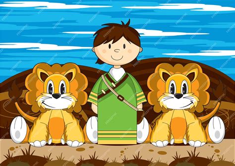 Daniel And The Lions Cartoon