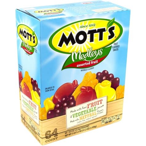 Motts Medleys Fruit Snacks, Assorted Fruit, 0.8 Oz, 64 Ct - Walmart ...