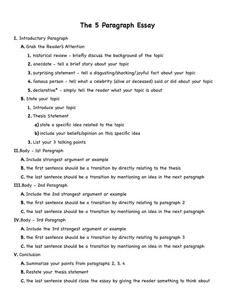 Narrative essay: 4 paragraph essay outline