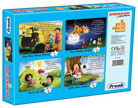 Buy Frank Baa Baa Black Sheep & Other Rhymes Puzzle - A Set of 4 Jigsaw ...