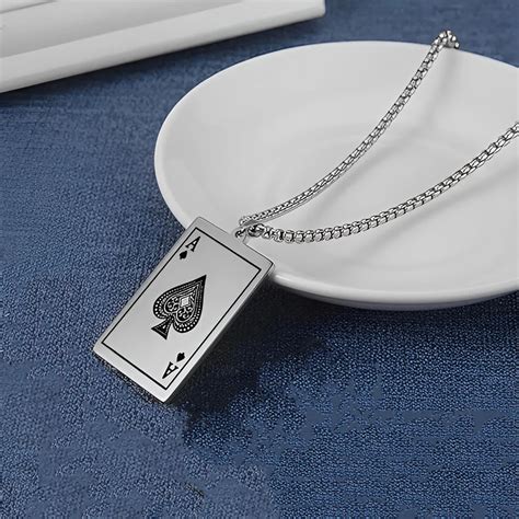 Ace of Spades Stylish Contemporary Pendant with Chain – TwinklLab
