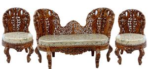 Wood Master Sre Wood Master Sre Teak Wood Sofa Set,5 Seater 3+1+1 Hand ...