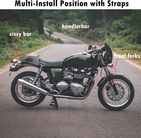 Buy Motorcycle Handlebar Bag, Motorcycle Fork Tool Bag PU Leather Black ...