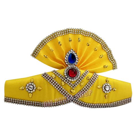 Pheta Pagdi Mukut in Silk For Ganesha