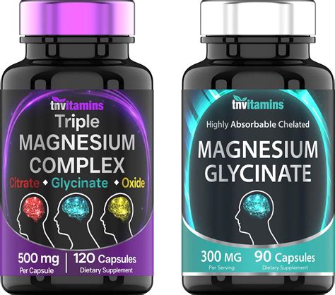 VITAMISAN Magnesium 140 Count USA Made Triple Magnesium Complex Supplement – 1100mg Per Serving ...