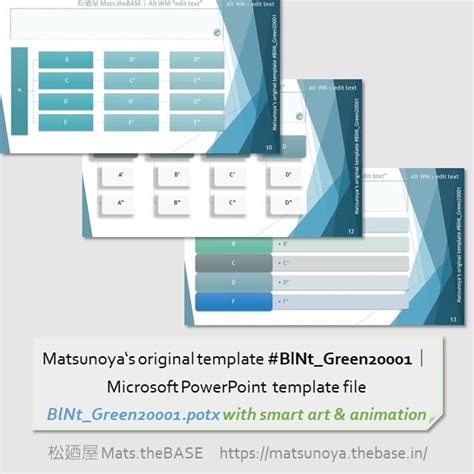 Matsunoya's original template #BlNt_Green20001 | Microsoft PowerPoint ...
