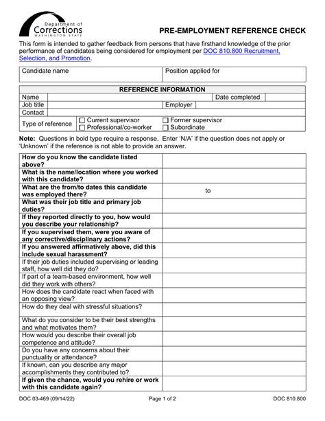 Image result for Pre Employment Reference Check Form