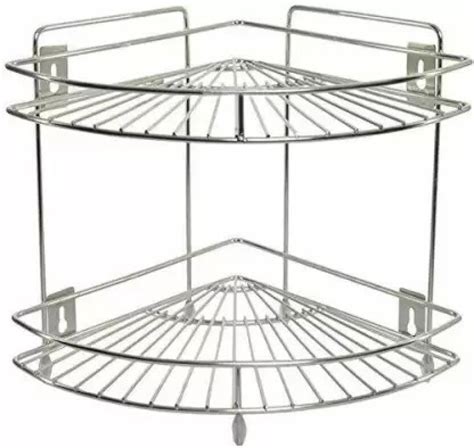 Toro Stainless Steel Corner Shelf Storage Rack 2 Tier Kitchen Shelves ...