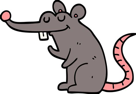 doodle character cartoon rat 12989445 Vector Art at Vecteezy